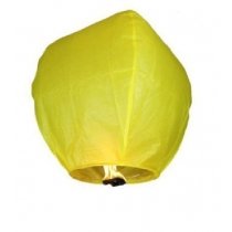 Létající lampion štěstí - žlutý 10ks