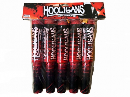 Hooligans dymová pochodeň červená 5 ks