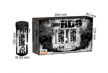 Černá turbo dýmovnice s trhací pojistkou 5ks