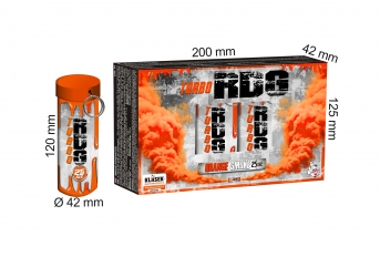 Oranžová turbo dýmovnice s trhací pojistkou 5ks