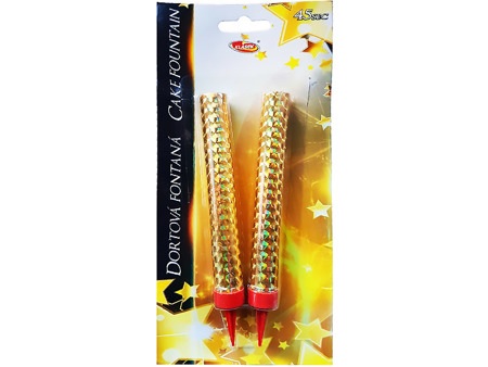 Dortová fontána 12cm 2ks - zlatá